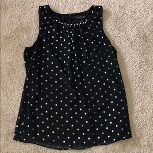 Black and Silver beaded tank top